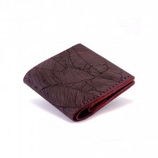 Bordowy ręcznie robiony skórzany portfel od Luniko Handcraft