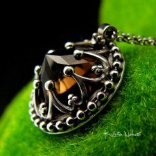 Naszyjnik Smoky - Kwarc Dymny Srebro