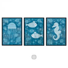 3 x plakat A3  "Sea"