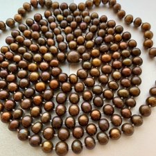 Naturalne czekoladowe perły w nowoczesnym wydaniu 214szt.❤ Pereł czar ❤ Naszyjnik