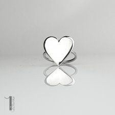 LoveStory - srebrny pierścionek serce