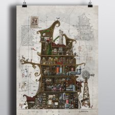 Warsztat Świętego Mikołaja  - plakat 30x40cm