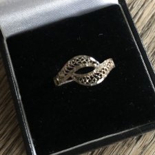 silver 925 filigran - pierścionek srebrny