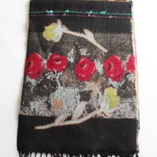 Ciepły szal vintage  dwustronny