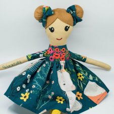 Lalka ręcznie szyta, szmacianka dla dziewczynki, lalka handmade, prezent na chrzciny