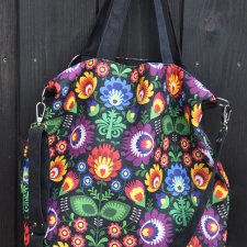 Torba hobo XXL - print łowicki