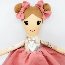 Ręcznie szyta lalka dla dziewczynki, lalka ręcznie szyta, szmaciana lalka