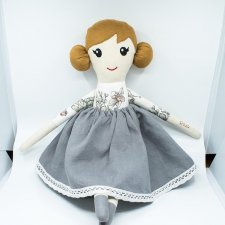 Lalka ręcznie robiona XL, szmacianka, laleczka dla dziewczynki,45 cm, prezent, szmaciana lala, pomysł na prezent, chrzciny
