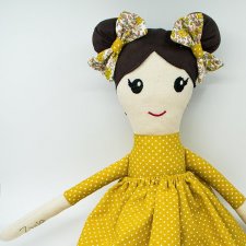 Lalka handmade, laleczka dla dziewczynki, lalka ręcznie szyta, pomysł na prezent, handmade, chrzciny