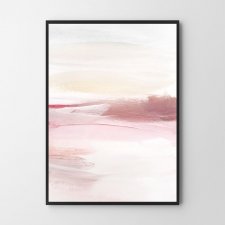 Nowoczesne plakaty abstrakcja pastelowa róż 50x70 cm B2