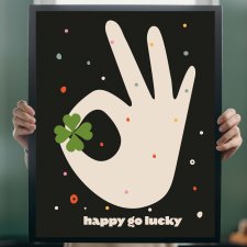 plakat 50cmx70cm  happy go lucky