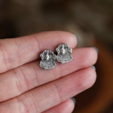 Pies berneńczyk mini kolczyki sztyfty ze srebra