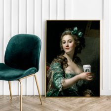 Plakat Lady with coffee 50x70 cm