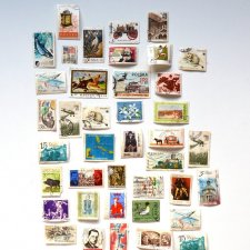 40 starych znaczków pocztowych