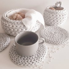 KOSZYKI Z GRUBEGO SZNURKA BAWEŁNIANEGO