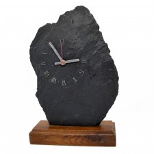 Zegar kominkowy z naturalnego kamienia, Belgia lata 80.