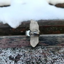 Bryłka lodu - pierścionek regulowany