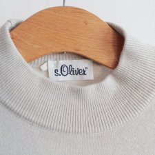 sweter plus size oversize angora vintage szary