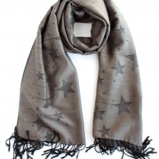 piękny szal vintage gwiezdny las