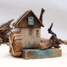 Domek z drewna, dekoracja - Stary młyn