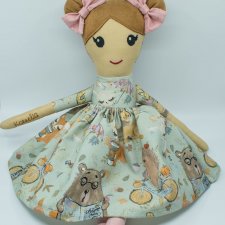 Ręcznie szyta lalka dla dziewczynki, Tuli handmade lalka ręcznie szyta, szmaciana lalka