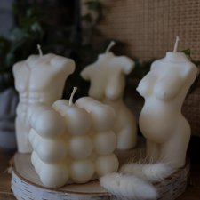 Świeczka sojowa ciało kobiety zestaw body naturalna