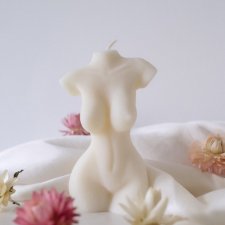 Świeczka sojowa ciało kobiety body naturalna