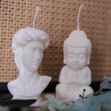Świeczka świeca sojowa naturalna zestaw budda boho