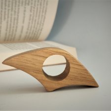 Drewniany trzymacz do książki, zakładka, dąb na prezent dla książkoholika