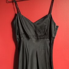 Mała czarna Silk ANTONIO MELANI ROZM. 2 ekskluzywna pięknie uszyta sukienka jedwabna