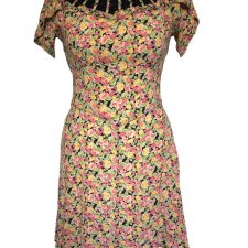 Sukienka retro babciny ogród różany "Topshop"