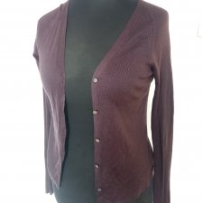 Sweter kardigan rozpinany jedwab Jigsaw S-M