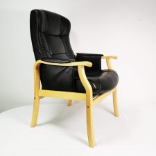 Skórzany fotel rozkładany, Nordic Easy Chair, Dania.