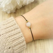 Bransoletka z różowym kwarcem II