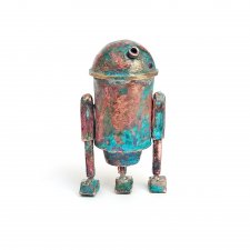 R2D2 figurka z miedzi i mosiądzu. Gwiezdne Wojny!