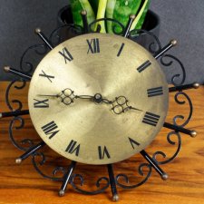 Zegar wiszący, ścienny, metal, vintage