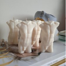 Świeca męskie ciało wosk sojowy torso candle