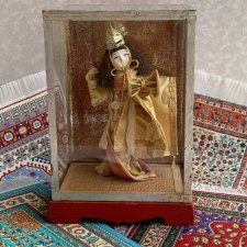 Vintage Japanese Traditional Kabuki Doll, lata 50-te XXw. ༺❤༻ Dawna figurka ༺❤༻