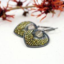 Morning dew - subtelne, srebrne kolczyki wire wrapping z cyrkoniami