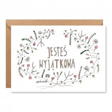 Kartka okolicznościowa - Jesteś wyjątkowa