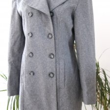 Dwurzędowy Szary płaszcz,  roz 38/40
