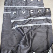 Szare zasłony, cyrkonie, szerokie