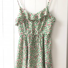 Sukienka H&M letnia sukienka Divided sukienka z wiskozy krótka sukienka