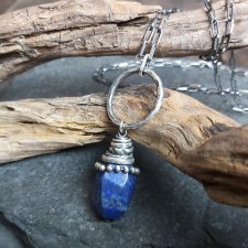 Naszyjnik ze srebra i lapisu lazuli