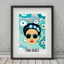 Plakat Frida na niebieskim