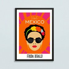 Plakat Frida na pomarańczowym
