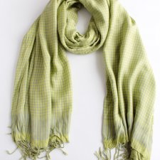 SZAL VINTAGE zielony krata