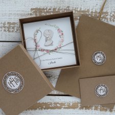 Rustykalna kartka na komunię - zestaw