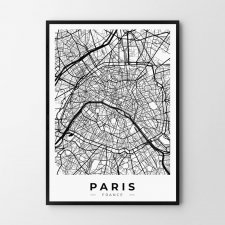 Plakat mapa Paryża B2 – 50X70CM