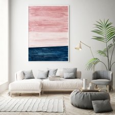 Plakat abstrakcja różowy horyzont 50x70cm B2